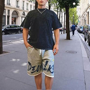 Camiseta Oversize para Hombre, Paquete de 2, Unisex, Estilo Vintage, Lavado Ácido, Camisetas Holgadas, Negras y Multicolores, Manga Corta, Corte Casual y Holgado - Product Image 2