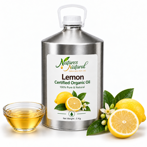Huile de citron biologique certifiée, ingrédient dérivé de la peau de citron, pour les parfums d'agrumes, les cosmétiques, la fabrication de savon et les commandes B2B en gros - Product Image 2