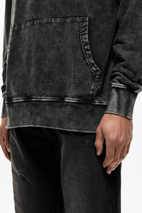 Sweat à capuche oversize en coton lavé pour homme, couleur unie, en molleton bouclette anti-boulochage, coupe classique, style streetwear automne - Product Image 6