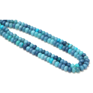 Hermosas cuentas de ópalo de color azul paloma cielo, forma redonda lisa, 5-7mm, cuentas de ópalo liso azul disco, cuentas de ópalo para joyería y artesanía. - Product Image 3