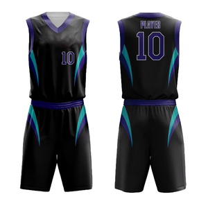 Ensemble de basket-ball personnalisé avec nom et numéro d'équipe, sublimation, design imprimé de haute qualité, uniformes pour jeunes - Product Image 3
