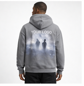 เสื้อฮู้ดซิปพิมพ์ลายโลโก้ตามสั่ง ผู้ชาย ผ้าฝ้าย 100% เฟรนช์เทอร์รี่ สวมใส่สบาย พิมพ์ลายด้านหน้า ทรงปกติ เหมาะสำหรับใส่ในฤดูใบไม้ร่วง - Product Image 4