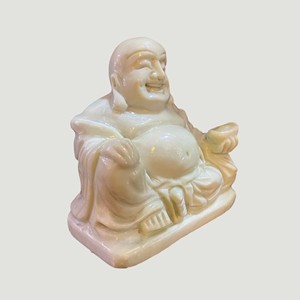 Figurine de Bouddha en onyx sculptée à la main avec sculpture en relief, Bouddha rieur, sculpture en pierre pour la décoration de la maison - Product Image 3