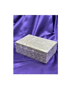 Handcrafted Mother of Pearl Box luxury trinket <b>storage</b> case decorative accent for bedroom <b>dressing</b> <b>table</b> display - Product Image 6