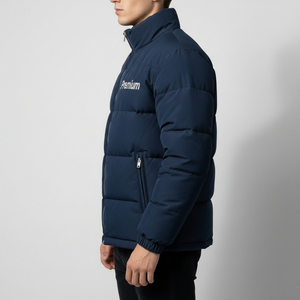 <b>Men's</b> <b>Lightweight</b> Puffer <b>Jacket</b> Hooded Winter Outerwear Zip Front OEM Wholesale Supplier - Product Image 3
