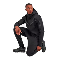 Conjunto Deportivo de Invierno para Hombre, Económico, de Dos Piezas, con Capucha, Informal, 100% Algodón, Felpa, Secado Rápido, Colores Personalizados