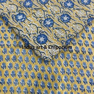 Block Print Cotton Cambric 60X60 Running Fabric Traditional Jaipuri Print Cotton Fabric - Product Image 4