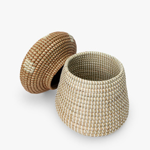 Magnifique ensemble de paniers de rangement en jonc de mer en forme de champignon, faits à la main, pour organiser les jouets d'enfants, panier décoratif pour chambre d'enfant, idéal pour la chambre des enfants - Product Image 3