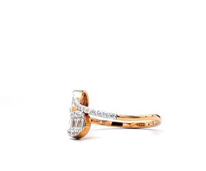 Bague de fiançailles unisexe de luxe AMBER JEWELS en moissanite, taille baguette, sertissage griffe, plaqué rhodium, argent 925, certifiée IGI, élégante - Product Image 2