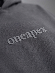Ensemble de survêtement gris foncé pour homme, sweat à capuche et pantalon de jogging oversize, style streetwear, avec logo brodé personnalisé, en coton épais, deux pièces - Product Image 6