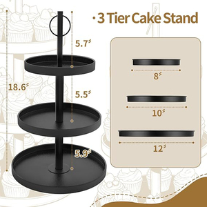 Cupcake <b>Stand</b> Metal Black <b>Cake</b> <b>Stand</b> Metal Cupcake Tower <b>3</b> <b>Tier</b> Halloween Cupcake <b>Stand</b> Black <b>Cake</b> <b>Stand</b> - Product Image 4