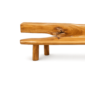ARTERRA Premium Natural Edge Teak <b>Bench</b> Hand Carved Garden Furniture for Luxury Resorts Eco Friendly Living - Product Image 3