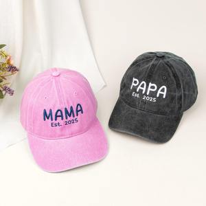 Venta al por mayor OEM ODM al aire libre Vintage Casual desgastado Denim papá sombrero con bordado 3D logotipo personalizado gorra deportiva para hombres y mujeres - Product Image 1