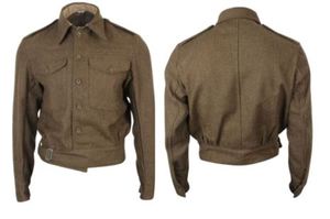 Unisex Vintage <b>Woolen</b> Jacket Regular Woven Bomber WW2 Reproduction Uniform Winter Solid OEM British 40 Pattern Tunic - Product Image 2