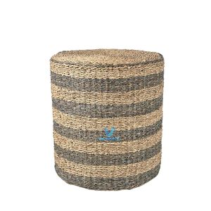 Trending Now Seagrass Ottoman Handwoven <b>Pouf</b> Natural Floor Cushion Home Decor Wholesale OEM ODM Vietnam - Product Image 3