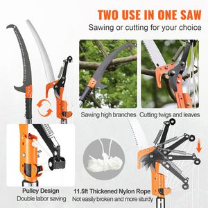Sega a Palo Manuale Estensibile da 2,2 m con Lama in Acciaio per Potatura Rami Alti, Forbici Affilate per Potatura Alberi - Product Image 6
