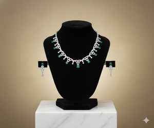 Meilleures ventes : Ensemble collier et boucles d'oreilles tendance en laiton pour femme, idéal pour les fêtes, le bureau et les cadeaux - Product Image 3