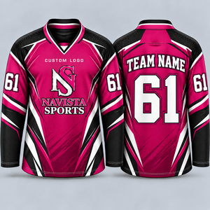 Jersey de Hockey sobre Hielo para Hombre, Totalmente Sublimado, Diseño Personalizado con Nombre del Equipo OEM, Material de Poliéster, Ideal para Entrenamiento Deportivo - Product Image 5