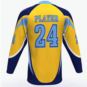 Jersey de hockey sobre hielo de estilo moderno, fabricado con material atlético ligero, diseñado para un movimiento fluido y la identidad del equipo. - Product Image 6