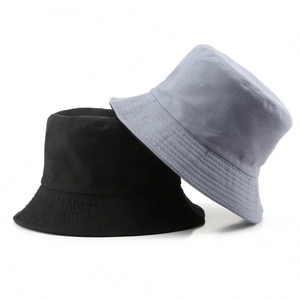 Sombrero de Pescador Unisex de Poliéster/Algodón, Color Sólido, Casual, Deportivo, para Exteriores, Verano, Adulto, Talla 56-58CM, Rojo, Negro - Product Image 3