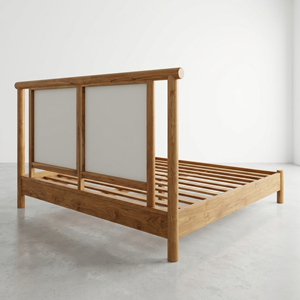 Hotel <b>Beds</b> Solid Teak <b>Bed</b> <b>Frame</b> Commercial Grade Upholstered Panel <b>Platform</b> <b>Beds</b> for Luxury Resort Villa Project Contract - Product Image 3