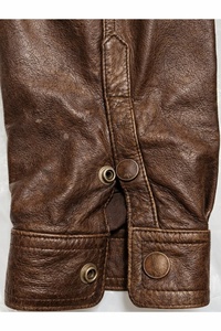 Veste en cuir marron pour homme de haute qualité pour usage décontracté - Product Image 3