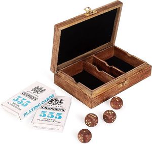 Jeux en bois pour adultes | Boîte à cartes en bois |   Organisateur de cartes en bois artisanal | Jeux en bois indiens B2B |   Boîte en bois pour cartes à jouer | - Product Image 5