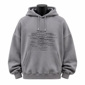 Sudadera con Capucha Extra Grande Personalizada, Sudadera de Algodón Grueso, Estilo Urbano, Hombros Caídos, Estampado Personalizado - Product Image 1