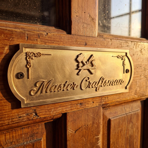 Custom Brass Sign Bronze Finish Door <b>Plaque</b> Personalized <b>Metal</b> Nameplate Vintage Entrance Sign Decorative House Office Business - Product Image 1