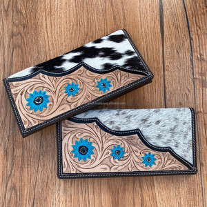 กระเป๋าสตางค์ผู้หญิงแบบพับสองทบทำจากหนังวัวแท้ใหม่กระเป๋าสตางค์หนังแท้มีสไตล์กระเป๋าหนังวัวผู้หญิงหนังวัวส่วนบุคคลใช้งานหลากหลายรูปแบบ - Product Image 4