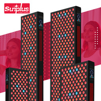 Panneau de luminothérapie LED SunPlus à 8 longueurs d'onde, lumière rouge proche infrarouge, santé de la peau, récupération musculaire du corps, panneau de luminothérapie LED rouge pour tout le corps