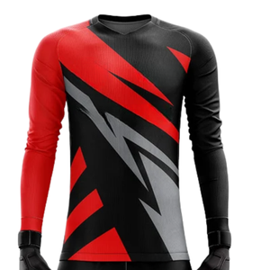 Ensemble de gardien de but asymétrique à col ras du cou, maillot à manches longues et short pour homme, en polyester respirant, écologique et à séchage rapide pour le football - Product Image 3