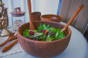 Tazón de Ensalada de Madera Hecho a Mano de Primera Calidad, Tazón Extra Grande para Frutas, Palomitas y Decoración del Hogar de Proveedor Indio - Product Image 2