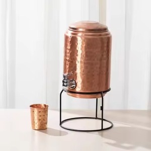 Dispensador de Agua Clásico de Cobre, Recipiente para Agua con Grifo, Ideal para el Hogar, Cocina, Oficina, Restaurante - Product Image 3