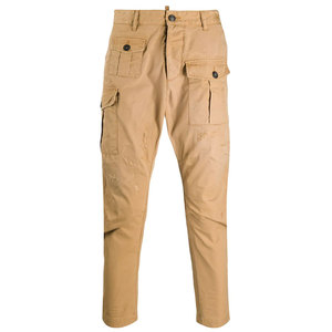 Pantalon cargo pour homme fabriqué en usine, vente chaude, 100% coton, respirant, coupe droite, couleur unie - Product Image 1
