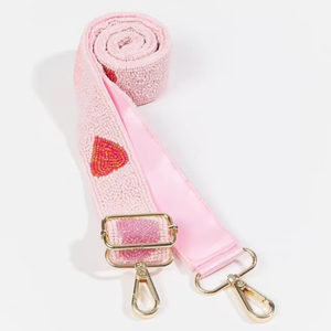 Sangle bandoulière personnalisée à motif animalier perlé pour sororité, avec crochet détachable et boucle à verrouillage automatique - Product Image 1