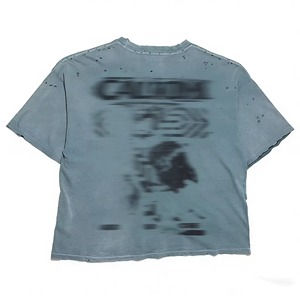 T-shirt graphique vintage délavé pour streetwear personnalisé, en coton tricoté 260g, coupe ample, effet usé, délavé soleil, délavé à l'acide, épaules tombantes - Product Image 5