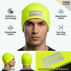 Gorro de Punto Amarillo Neón para Hombre, Gorro de Invierno con Puño, Unisex, Estilo Urbano, Gorro con Diseño de Calavera, Logotipo Personalizado, Accesorio de Moda al por Mayor - Product Image 6
