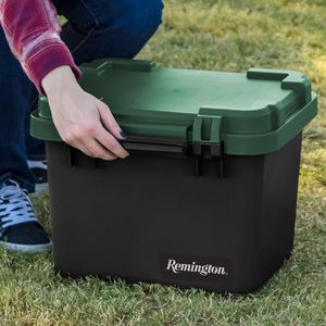 Contenitore impilabile per stoccaggio da 30 Qt, resistente, con coperchi a chiusura ermetica, nero, confezione da 4 - Product Image 4