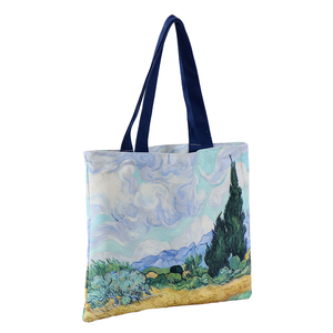 Bolsas de Mano Personalizadas por Sublimación, Bolsas de Compras Reutilizables de Lona de Poliéster Blanca, Impresión por Transferencia de Calor, SILKZON INDUSTRY, de Hombro - Product Image 1