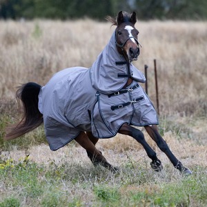 Couverture d'hiver imperméable pour cheval 840D, poids moyen, bleu marine, vente en gros de couvertures pour chevaux, couverture coupe-vent et imperméable - Product Image 5