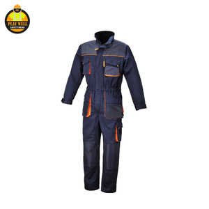 Combinaison de travail de sécurité pour homme 100% coton, haute visibilité, réfléchissante, manches longues, avec logo personnalisé - Product Image 1
