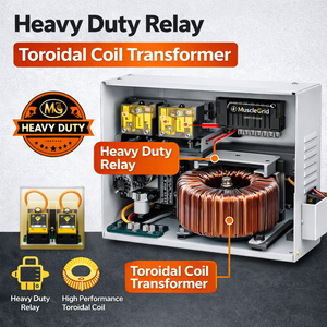 MuscleGrid Heavy-Duty 5KVA Digital Automatic Uninterruptible Power Supply (<b>UPS</b>) Mainline Voltage Stabilizer 90V-300V Range 20A - Product Image 2