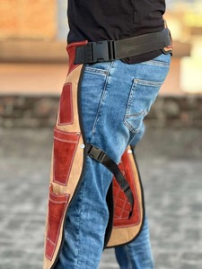 Chaps de fermeur en cuir croûte premium, réglables, protections de jambes pour le sablage de sabots, tablier de sécurité pour fermeurs - Product Image 4