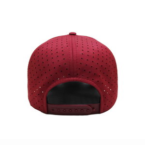 Custom Logo Embroidery 5 Panel <b>Waterproof</b> Golf Cap Laser Cut Perforated Polyester Rope <b>Hat</b> for Outdoor Sports Wear Wholesale - Product Image 5
