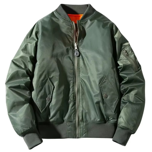 Chaquetas de Hombre de Alta Calidad, Chaqueta Bomber de Nailon Personalizada con Cierre de Cremallera, Estilo Casual de Invierno, Servicio OEM Disponible - Product Image 1