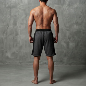 Nouveauté 2026 – Short de jogging mi-long pour homme en coton 100 % écologique à séchage rapide, style urbain uni, avec logo personnalisé imprimé en sérigraphie - Product Image 2