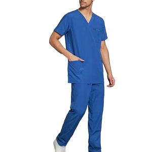 Uniformes Médicos Antiarrugas Lavables de Tela Suave para Enfermeros, Uniformes de Hospital, Conjuntos de Uniformes Médicos Tipo Jogger para Hombre - Product Image 1