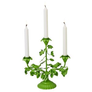 Wholesale Antique Brass Metal Leaf <b>Branch</b> Candle Stand Candlestick Luxury Tabletop Menorah Candle Holder for Event Party Decor - Product Image 4