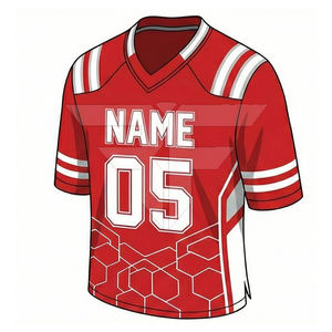 Nouveaux maillots de football américain pour hommes, 100% polyester, antibactériens, manches courtes, séchage rapide - Product Image 1